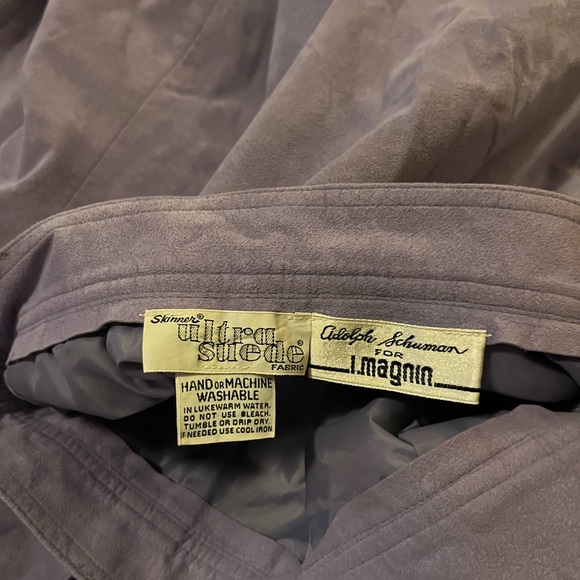 Vintage lilac suede women’s pant suit - Picture 5 of 6